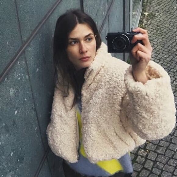 ZARA CROPPED FAUX SHEARLING PUFFER JACKET - Picture 1 of 7